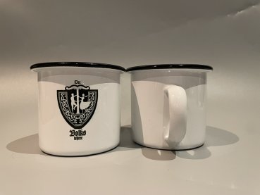 Emaille Tasse "Der Volkslehrer"